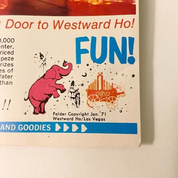 Vintage 1971 Westward Ho Motel Circus Circus Travel Brochure Las Vegas - Picture 8 of 12